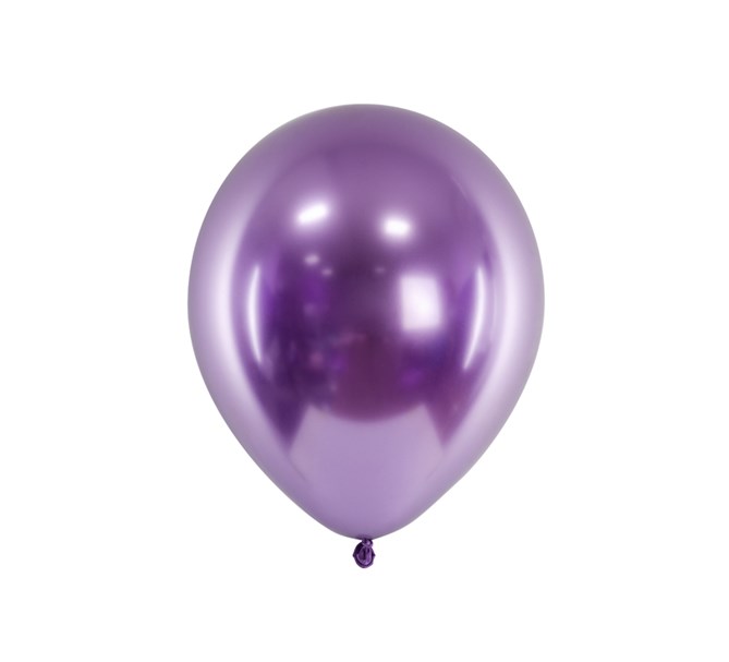 Glansiga ballonger lila, 10-pack