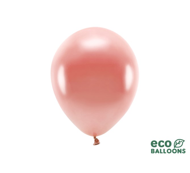 Eko ballonger metallic rosé 26 cm, 10 st.