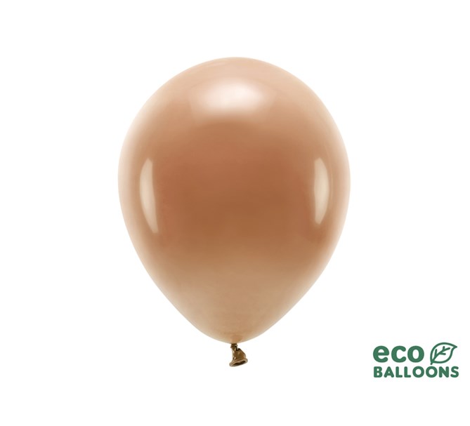 Eko ballonger pastell chokladbrun, 10-pack