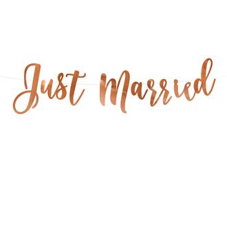 Girlang "Just Married" roséguld