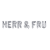 Ballonggirlang "HERR & FRU" silver