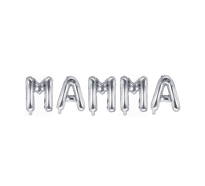 Ballonggirlang "MAMMA" silver