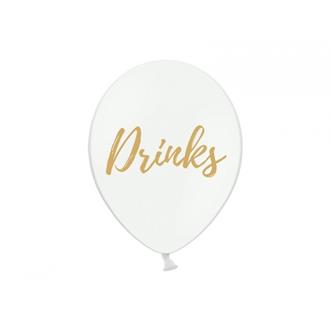 Ballonger "Drinks" Vit/guld, 5-pack