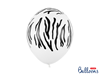 Ballonger Zebramönster vit/svart, 5-pack