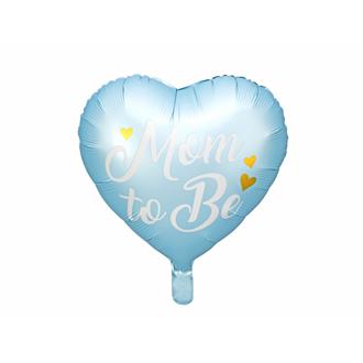 Folieballong Babyshower Mamma blå