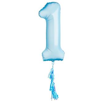 Folieballong 1 år blå