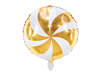Folieballong Godis Guld/vit, 35 cm