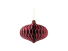 Honeycomb julgranskula Vinröd, 15 x 16 cm.