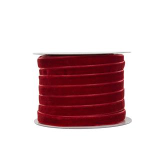 Sammetsband Röd 10 mm, metervara