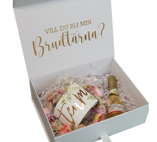 Presentbox Vit med Rosett main image 1