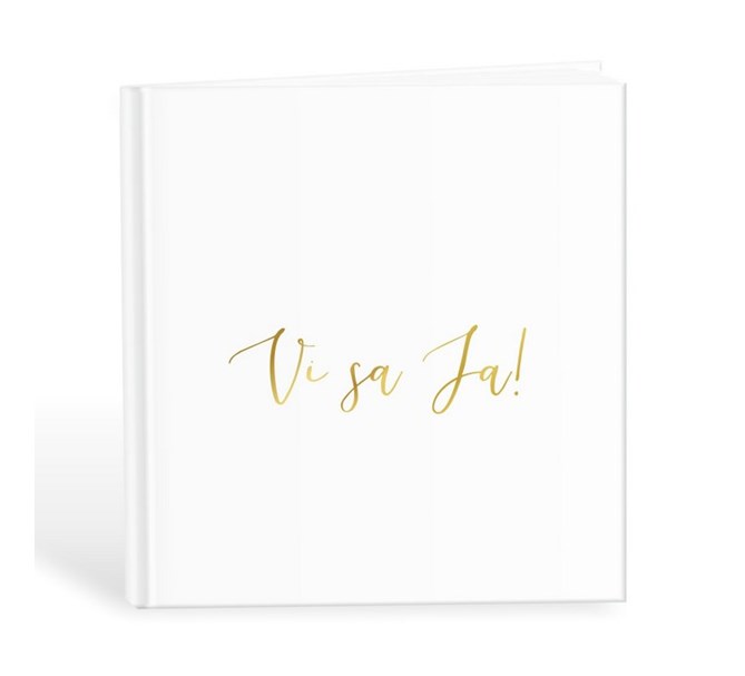 Gästbok "Vi sa Ja" guldtext