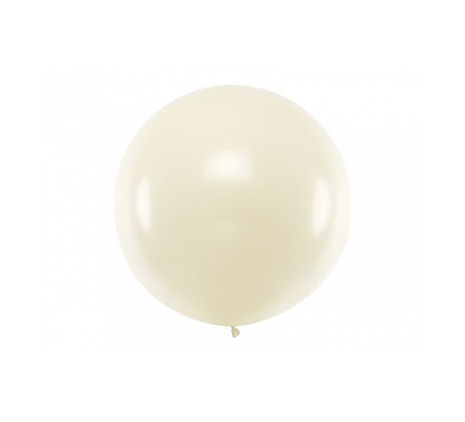 Ballong Pärlvit metallic, 1 m.