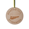 Medalj i trä "Grattis till Studenten"