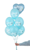 Ballonger "Mom to Be" blå, 6-pack
