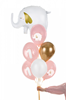 Ballonger "1 år" rosa/guld, 6-pack