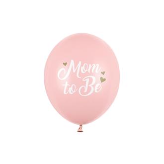 Ballonger "Mom to Be" rosa, 6-pack