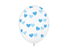 Ballonger Ljusblå hjärta, 6-pack