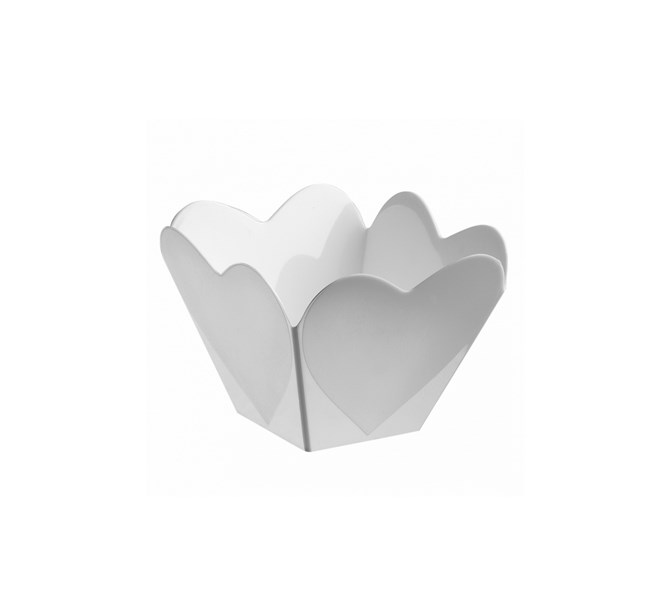 Dessertskål hjärta vit 25-pack