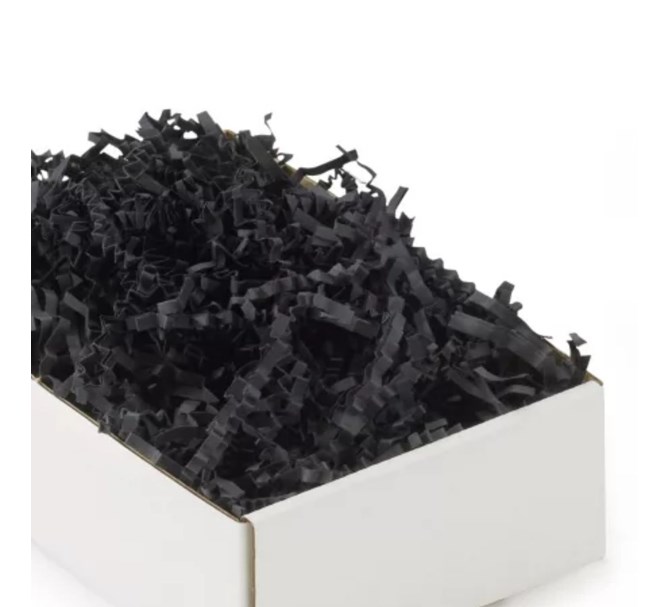 Pappersstrimlor svarta, 200 g.