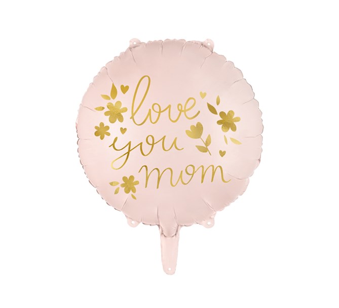Folieballong Mamma "Love you mom", 45 cm