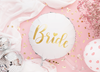 Folieballong Möhippa "Bride" vit/guld, 45 cm