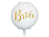Folieballong Möhippa "Bride" vit/guld, 45 cm