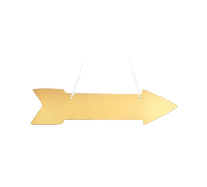 Vägvisare/pil Guld metallic, 43 cm.