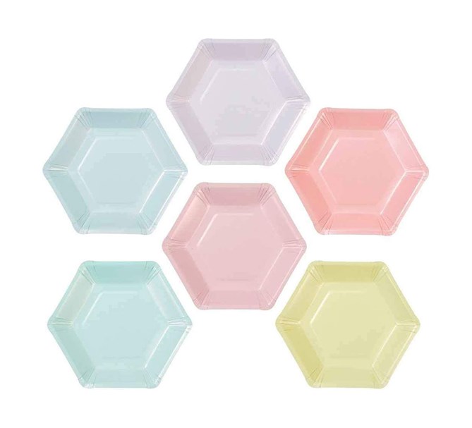 Pappersassietter Pastell 18 cm, 12-pack