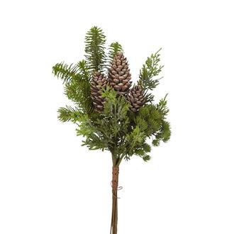 Barrbukett med kottar, 50 cm.