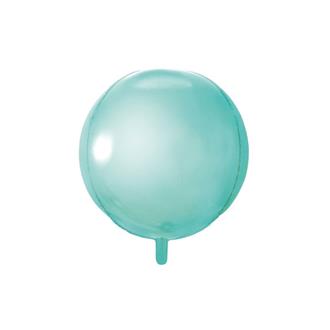 Folieballong Mintgrön klot rund, 40 cm.