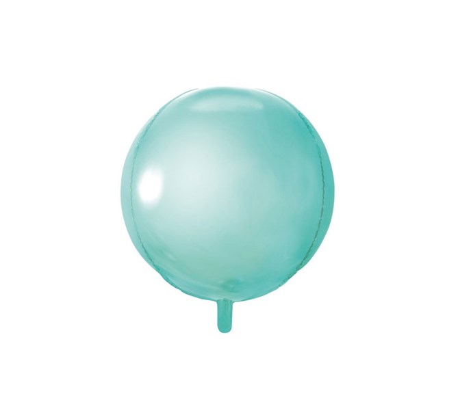 Folieballong Mintgrön klot rund, 40 cm.