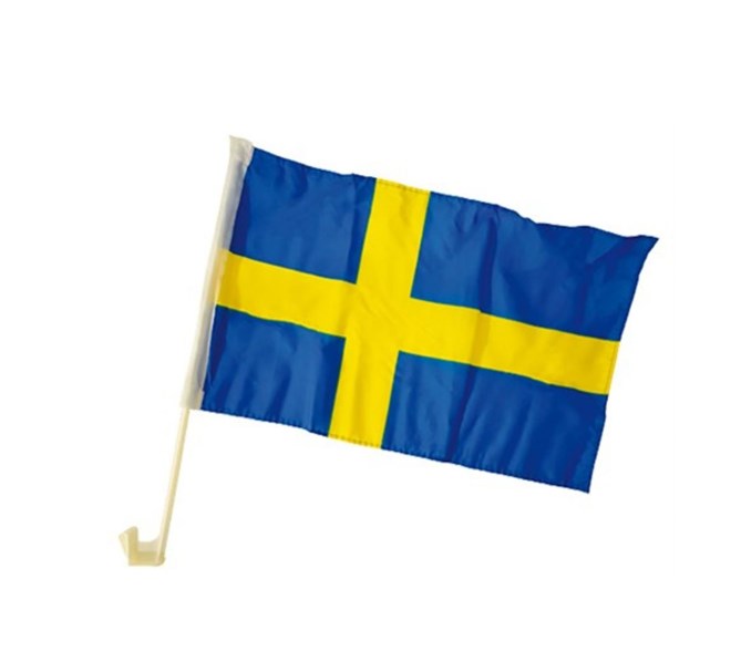 Bilflagga Svensk flagga, 2-pack