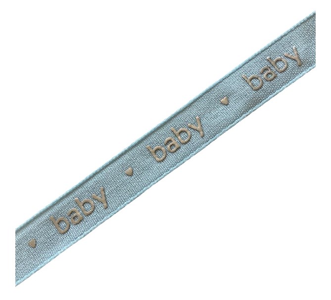 Satinband &#9829; baby &#9829; blå 12 mm, metervara