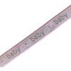 Satinband "♥ baby ♥" rosa 12 mm, metervara