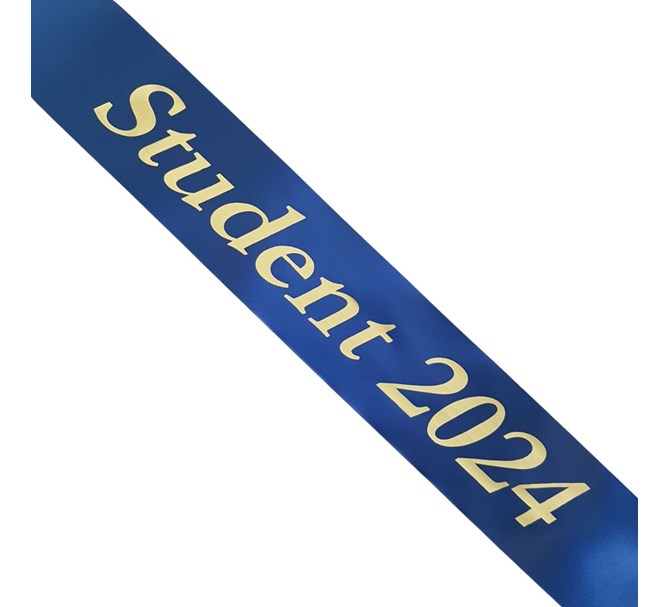 Ordensband "Student 2025" Egen text, flera färger
