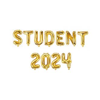 Ballonggirlang "STUDENT 2024" guld