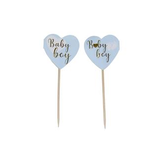 Cupcake topper "Baby boy", 10-pack