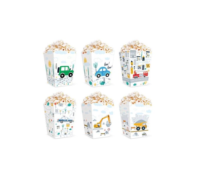 Popcornboxar Fordon, 6-pack