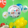 Folieballong "Happy Birthday" Fordon, 45 cm