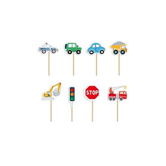Cupcake Toppers Fordon, 8-pack