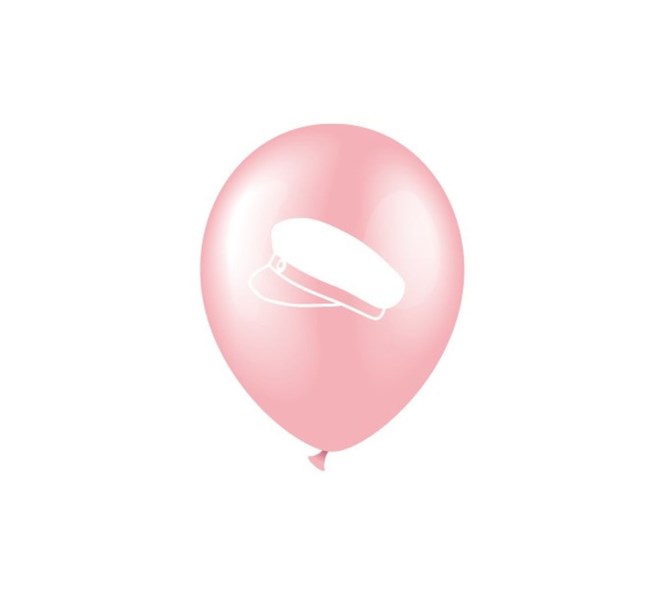 Ballonger STUDENTMÖSSA rosa, 8-pack