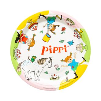 Papptallrikar Pippi Långstrump 23 cm, 8-pack