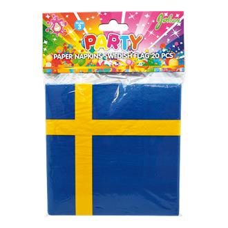 Servetter Sveriges flagga, 20-pack