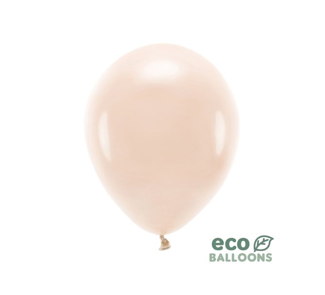 Eko ballonger pastell ljus gammalrosa 30 cm, 10-pack