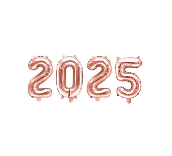 Ballonggirlang "2025" Roséguld