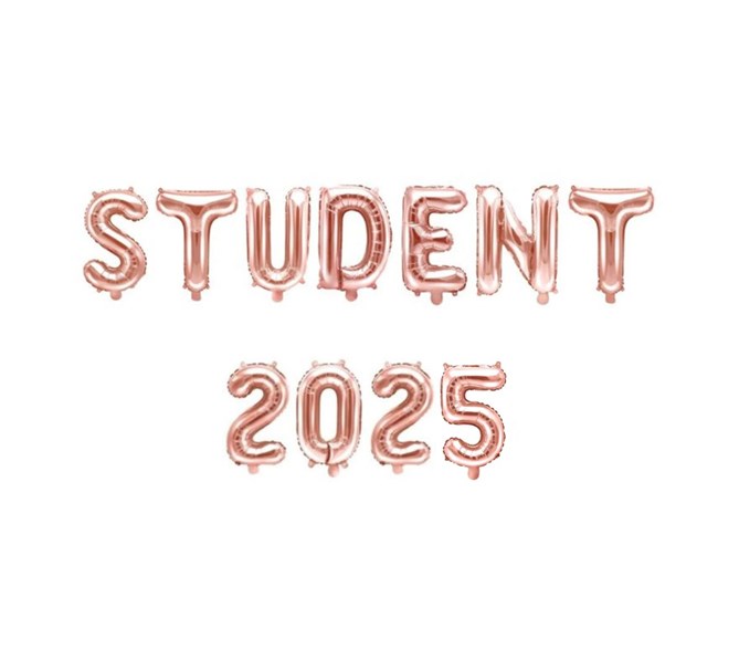 Ballonggirlang "STUDENT 2025" roséguld