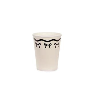 Pappmuggar creme-svart , 6-pack