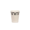 Pappmuggar creme-svart , 6-pack