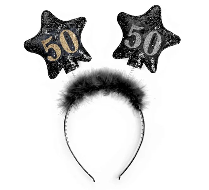 Diadem Födelsedag 50 år svart