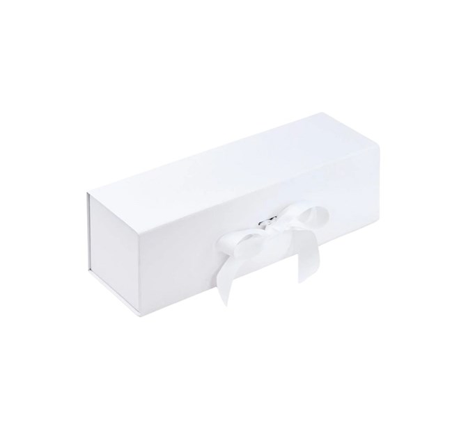 Presentbox med band Vit  35 x 11 x 10 cm